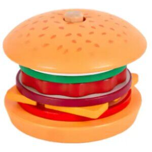 Montessori Wooden Burger Stacking Toy – Stack, Learn & Play!